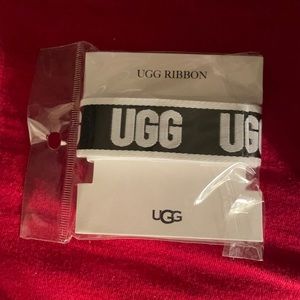 Ugg Boots Logo Replacement Laces Ribbon Black